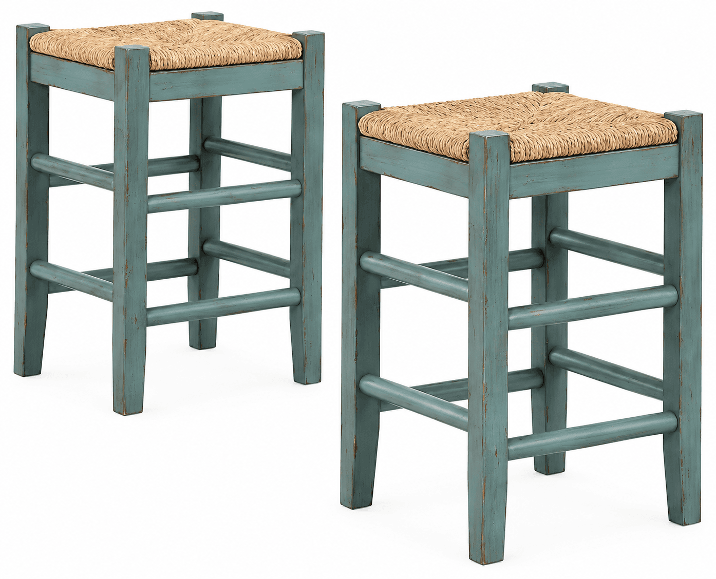 Custom wood kitchen stools for a kitchen island