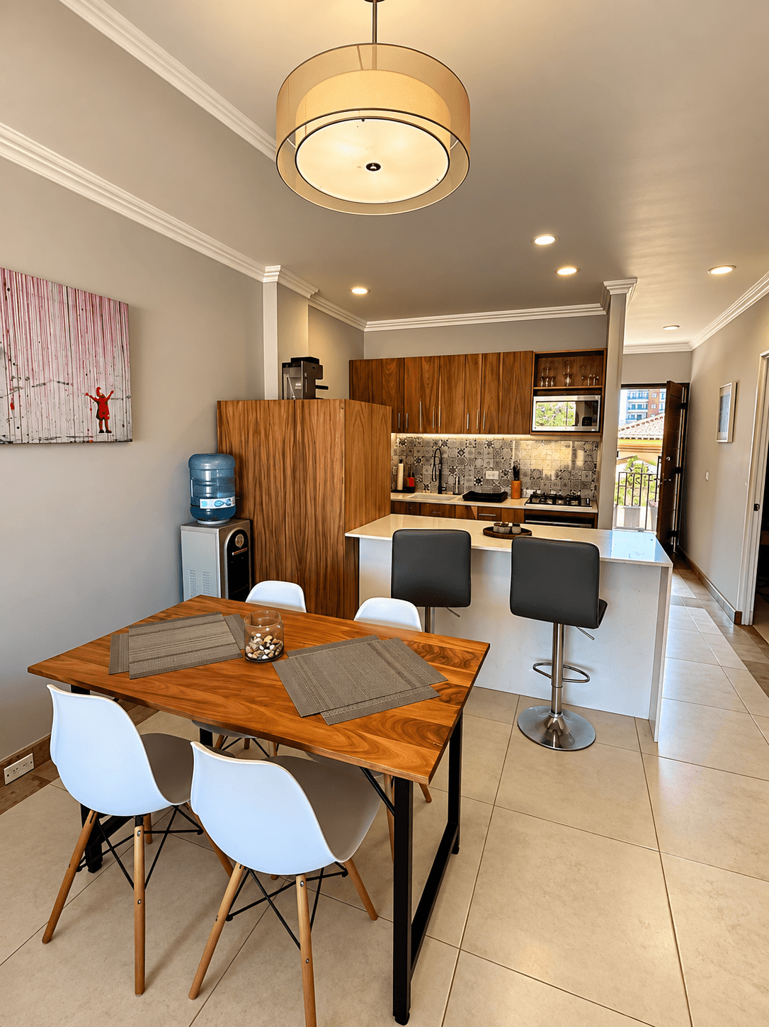 Custom wood counter stools built for kitchen seating