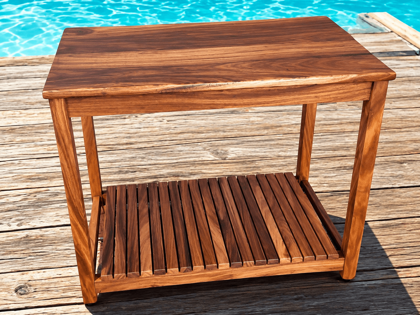 Custom outdoor wood table built in Bucerías
