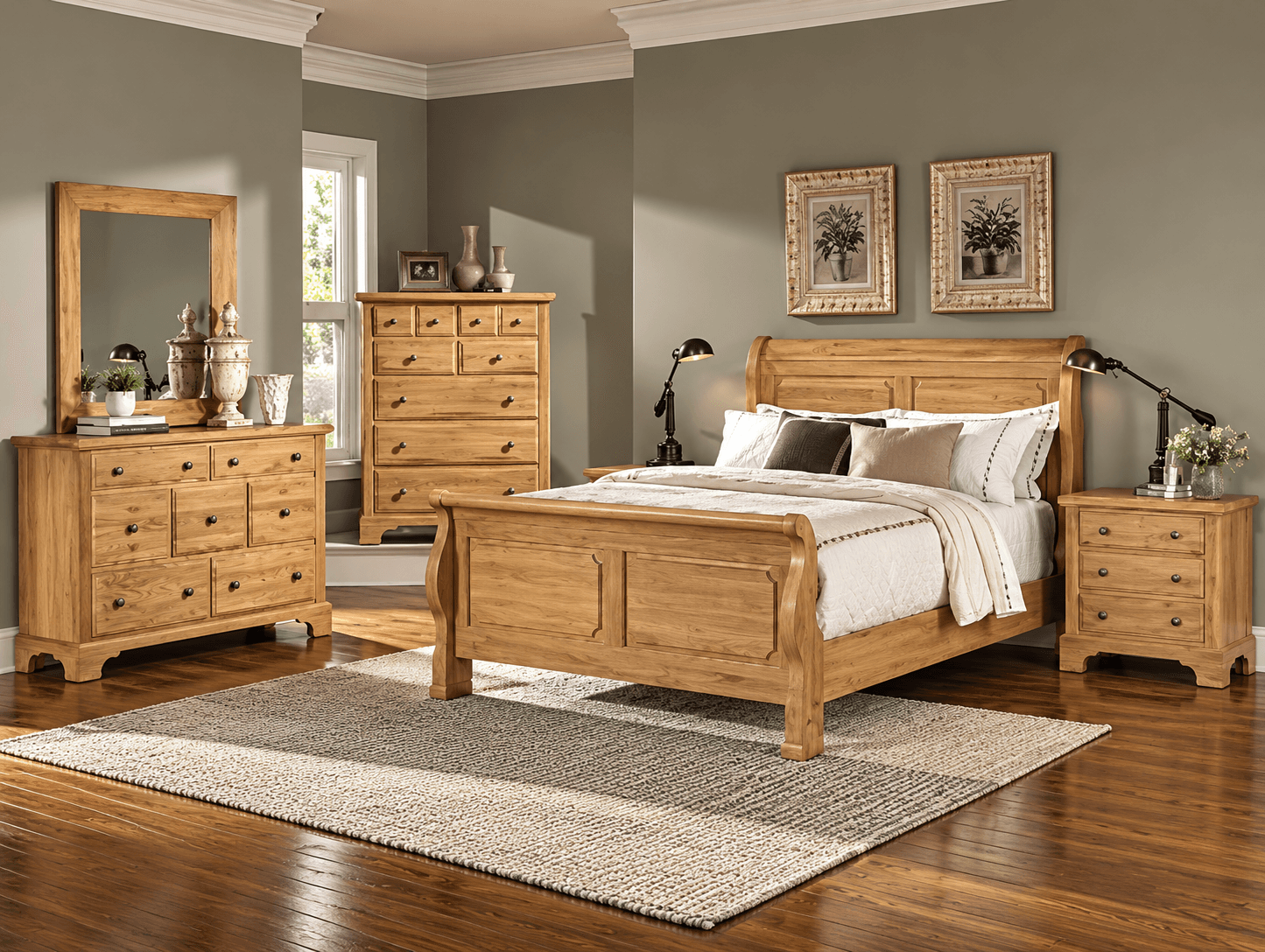 Custom wood bedroom furniture