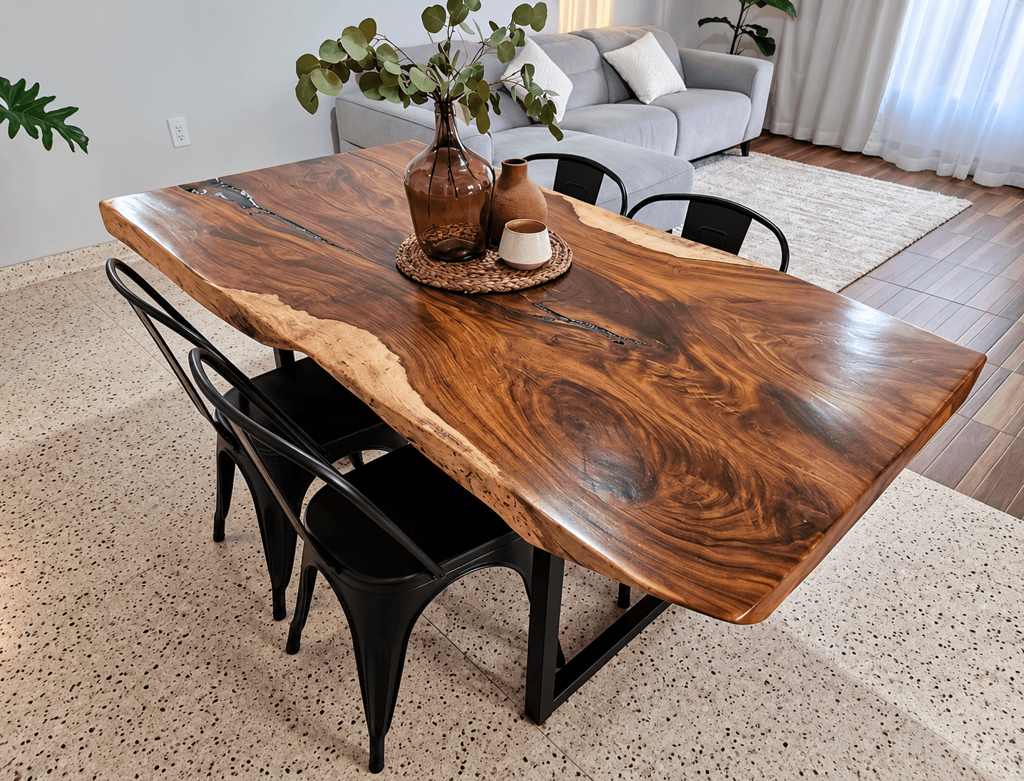 Custom wood dining table